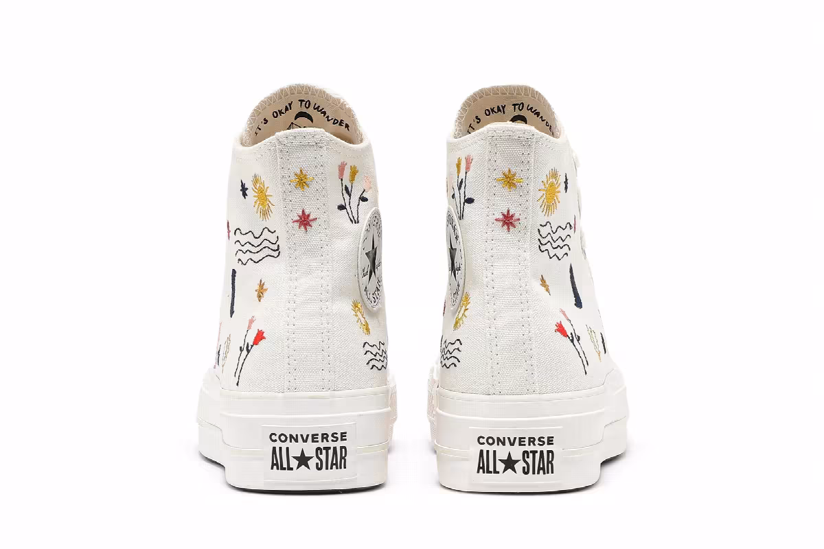 Converse Women's Chuck Taylor All Star Platform High It's Okay To Wander - Egret, view 7