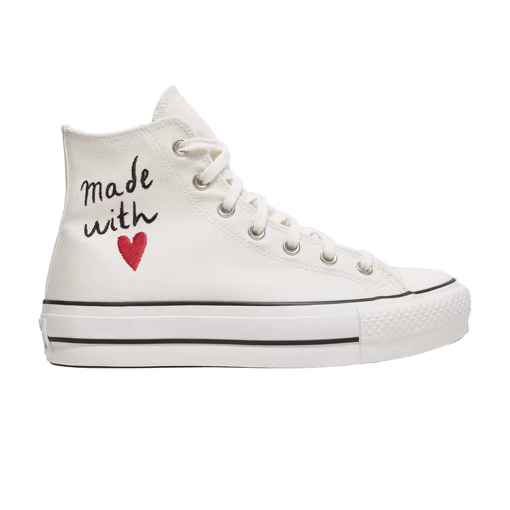 Converse Women's Chuck Taylor All Star Lift High Valentines Day - Vintage White
