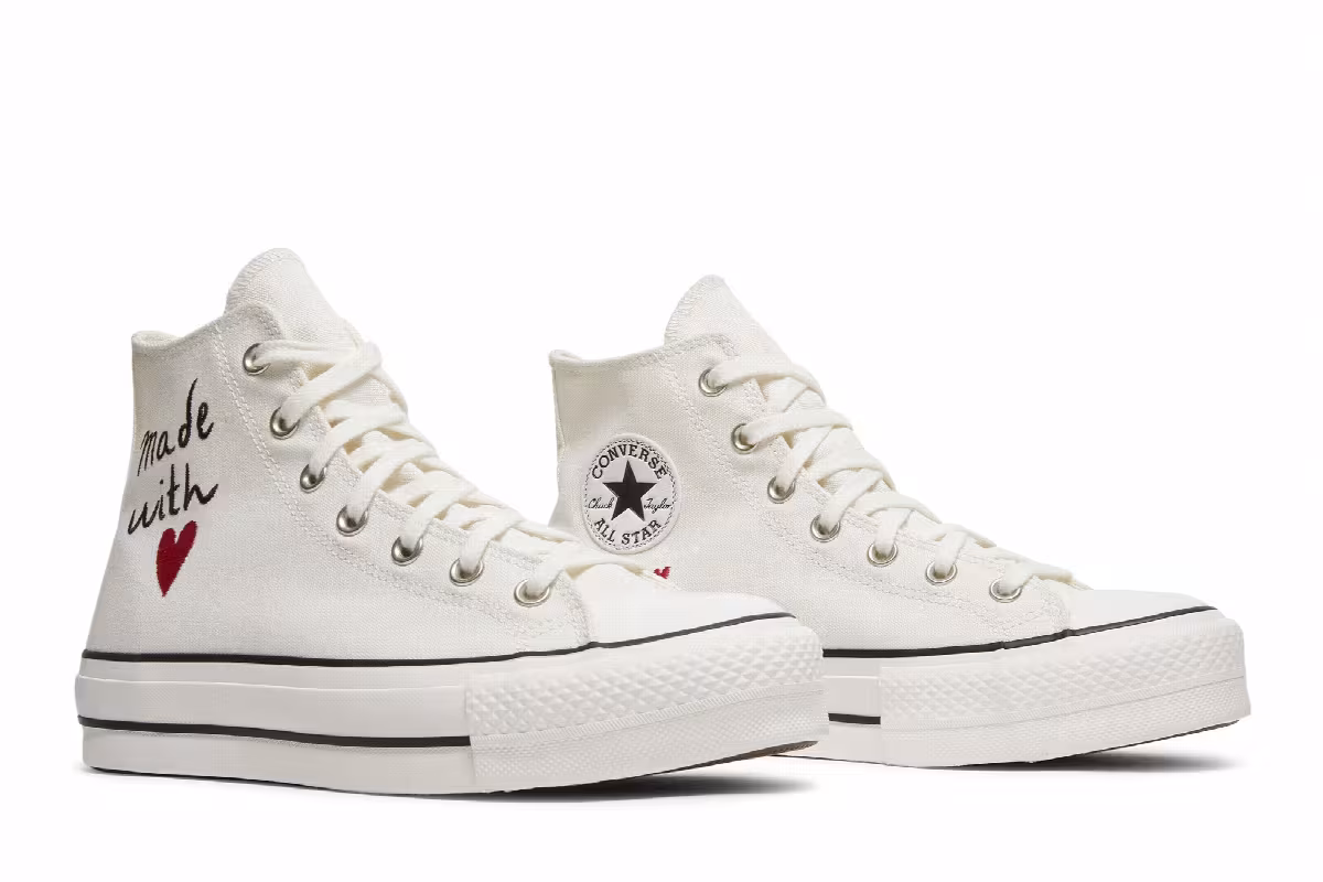 Converse Women's Chuck Taylor All Star Lift High Valentines Day - Vintage White, view 9