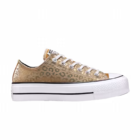 Converse Wmns Chuck Taylor All Star Platform Low 'Authentic Glam - Gold Leopard'