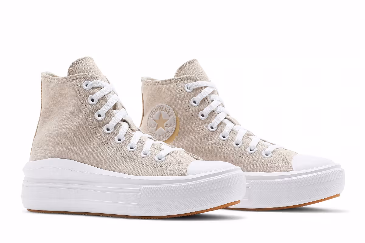 Converse Women's Chuck Taylor All Star Move High Mono Pastels - Farro, view 9