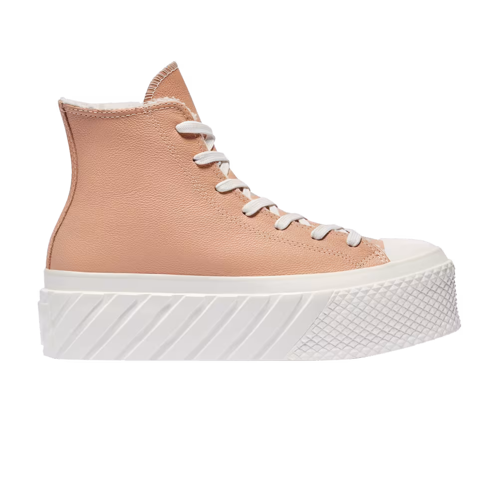 Converse Women's Chuck Taylor All Star 2X Platform High Cozy Sherpa - Vachetta Beige