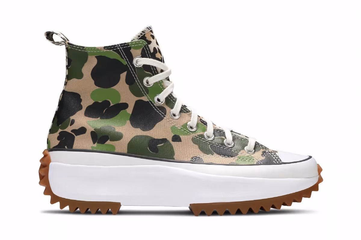 Converse Run Star Hike High Archive Print Camo, view 2