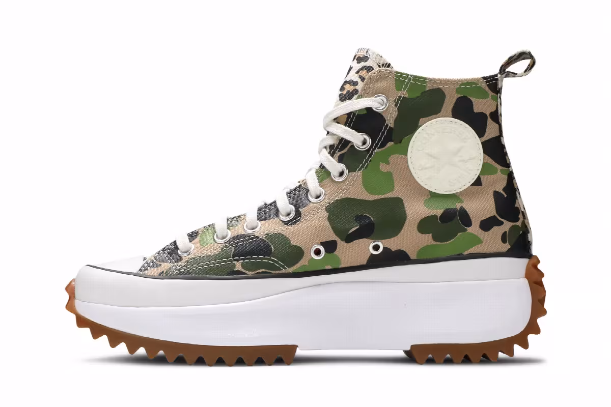 Converse Run Star Hike High Archive Print Camo, view 4