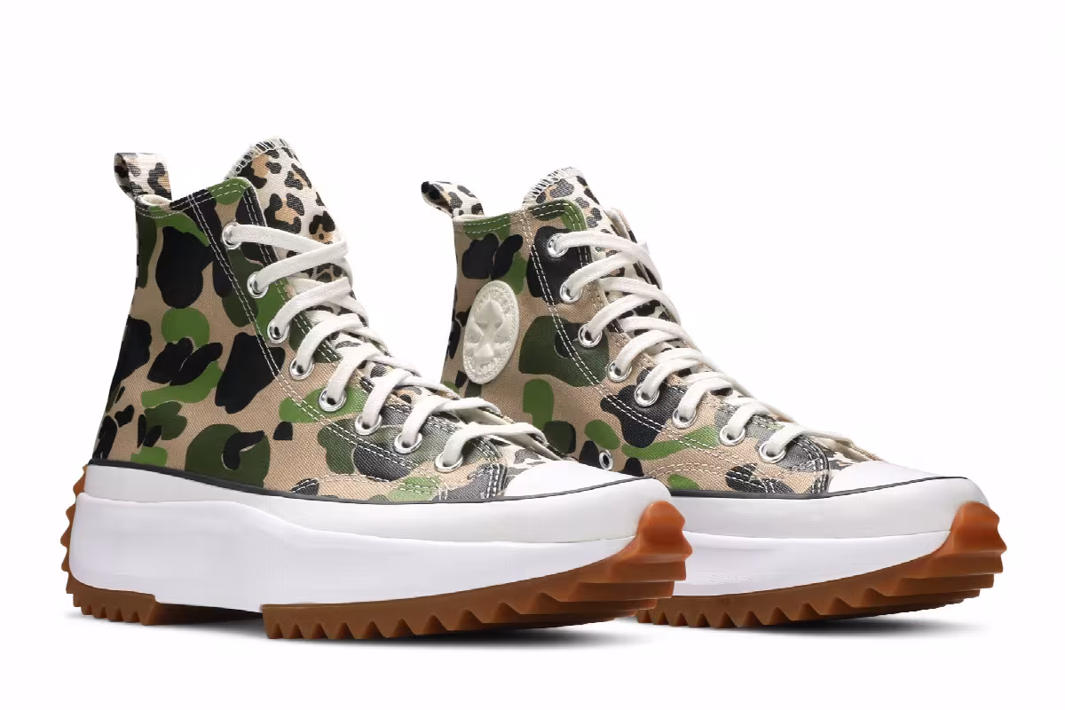 Converse Run Star Hike High Archive Print Camo, view 9