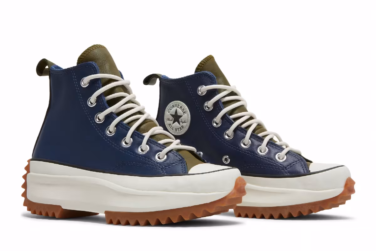Converse Women's Run Star Hike High Navy Gum, view 9