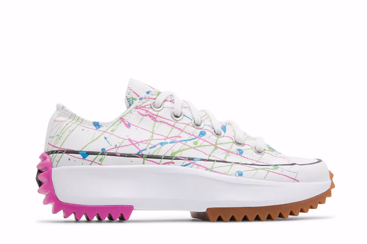 Converse Women's Run Star Hike Low Splatter Paint - White, view 2