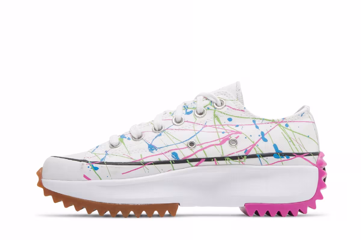 Converse Women's Run Star Hike Low Splatter Paint - White, view 4