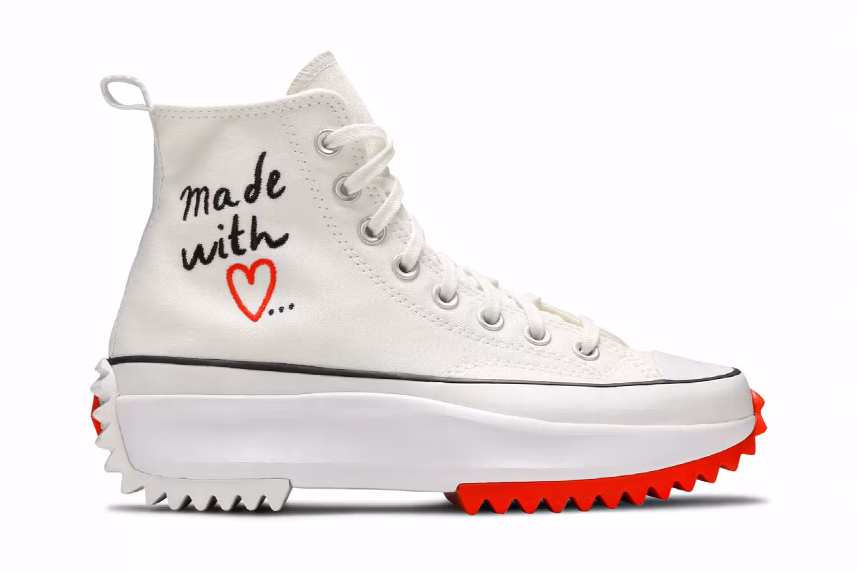 Converse Women's Run Star Hike High Made With Love - White, view 2