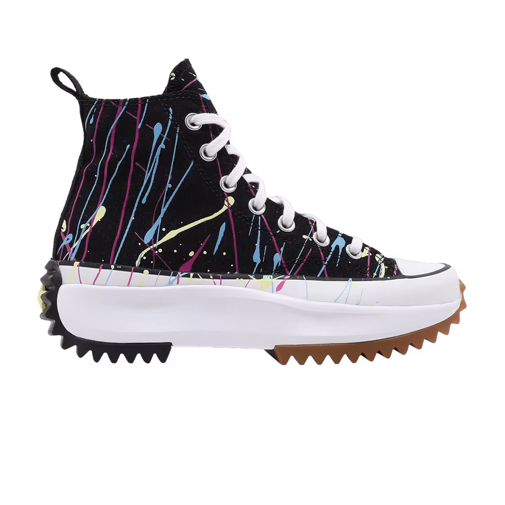 Converse Women's Run Star Hike High Splatter Paint - Black