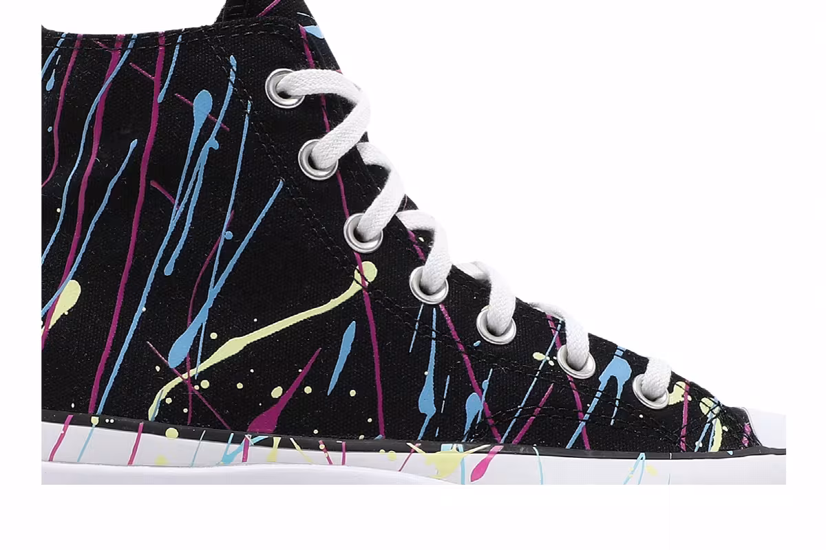 Converse Women's Run Star Hike High Splatter Paint - Black, view 3