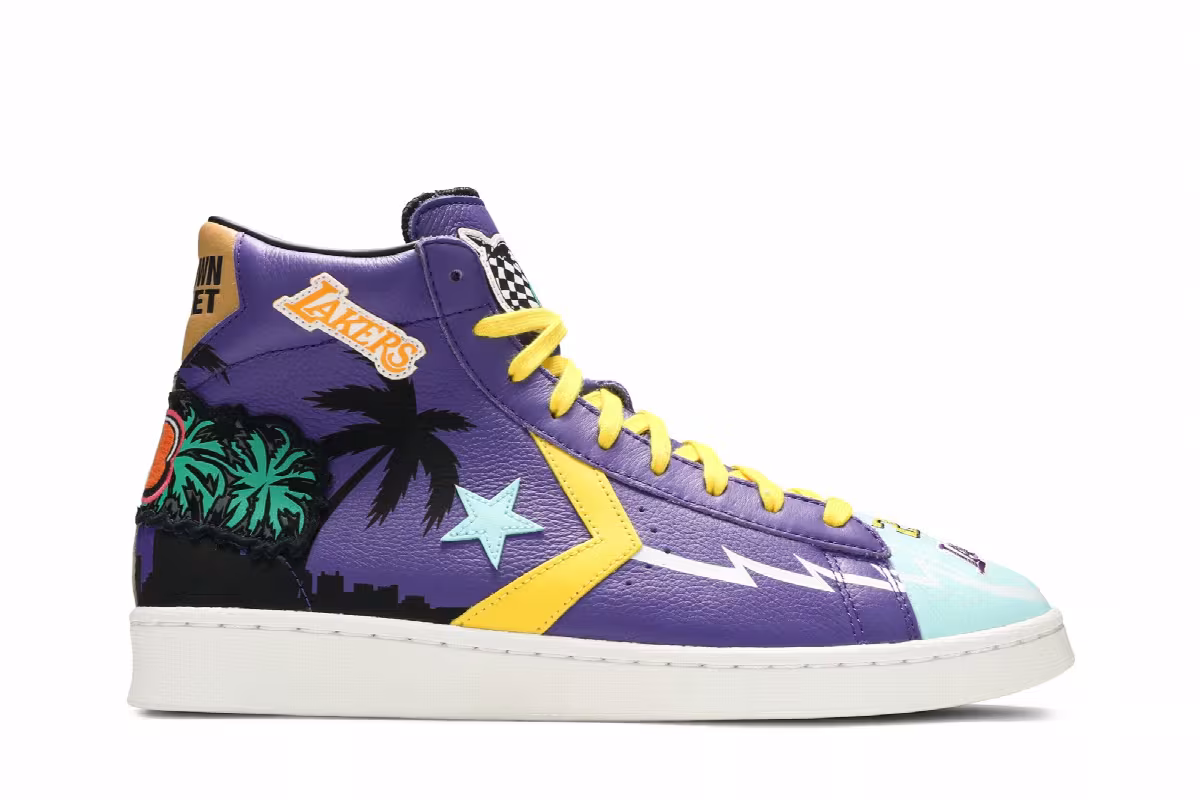 Chinatown Market x Converse Pro Leather High Lakers Championship Jacket, view 2