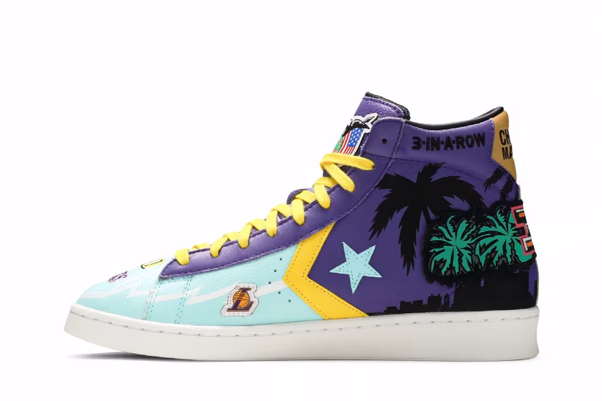 Chinatown Market x Converse Pro Leather High Lakers Championship Jacket, view 4