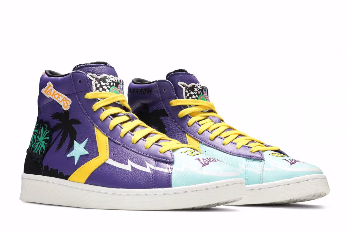 Chinatown Market x Converse Pro Leather High Lakers Championship Jacket, view 9