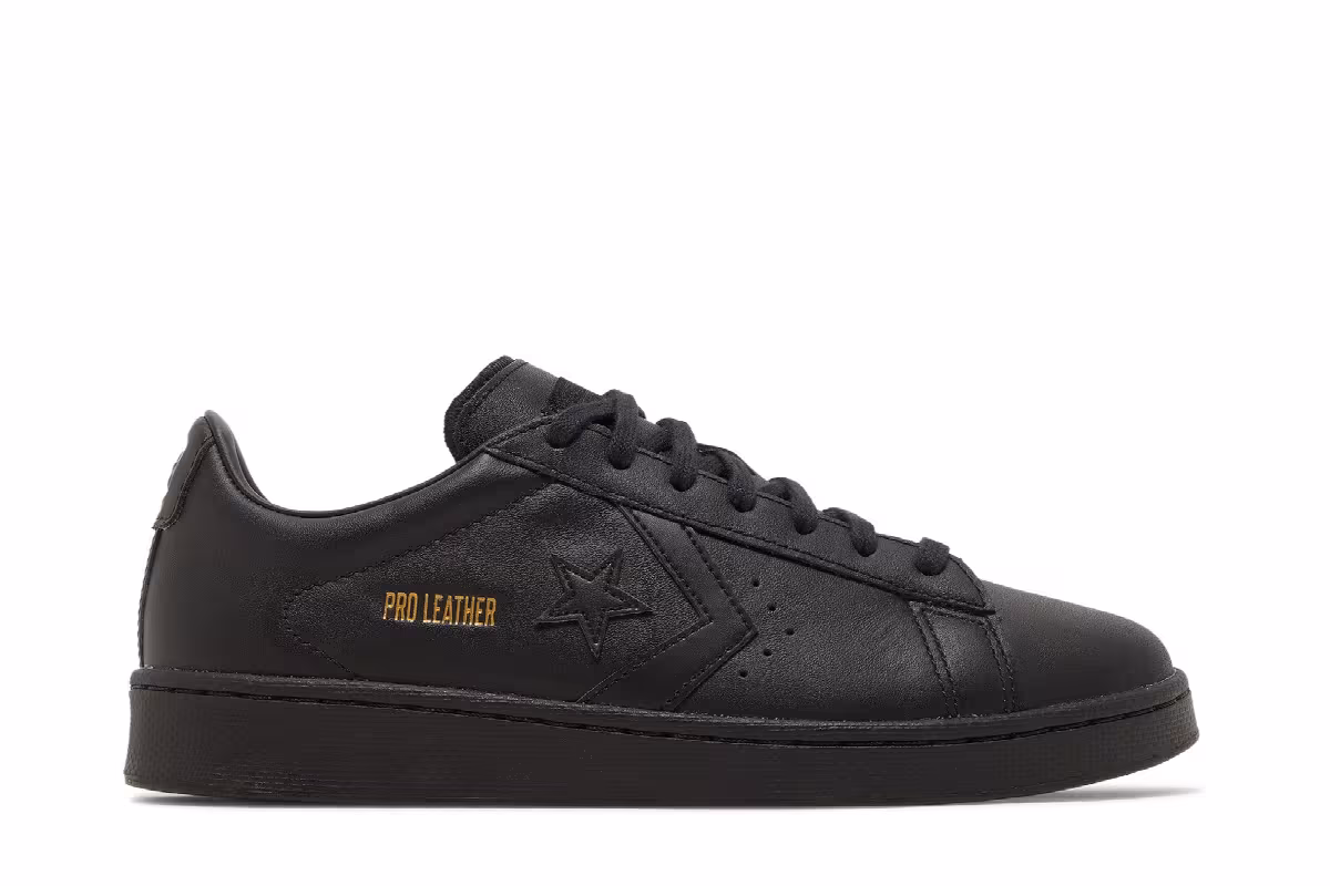Converse Pro Leather Low Monocolor Black, view 2