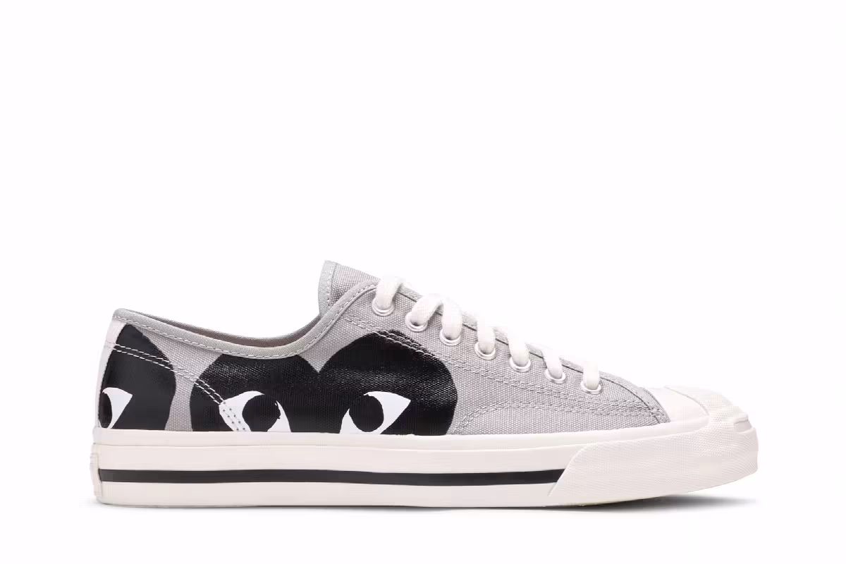 Comme des Garçons PLAY x Converse Jack Purcell Drizzle Black, view 2
