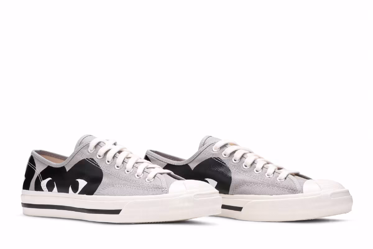 Comme des Garçons PLAY x Converse Jack Purcell Drizzle Black, view 9
