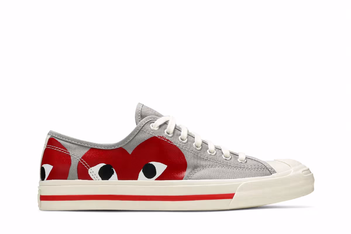 Comme des Garçons PLAY x Converse Jack Purcell Drizzle Red, view 2