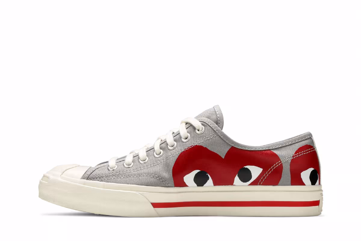 Comme des Garçons PLAY x Converse Jack Purcell Drizzle Red, view 4