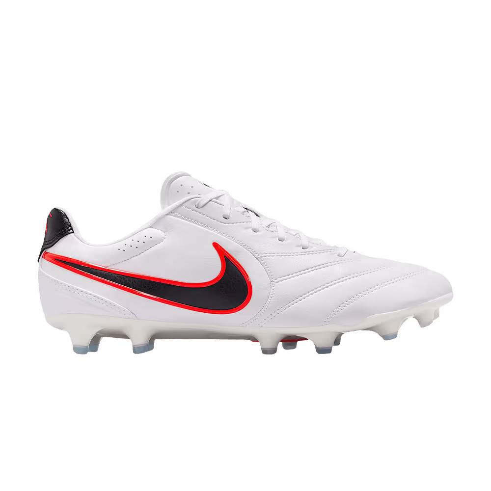 Nike Tiempo Ligera Pro FG Low White Bright Crimson Black