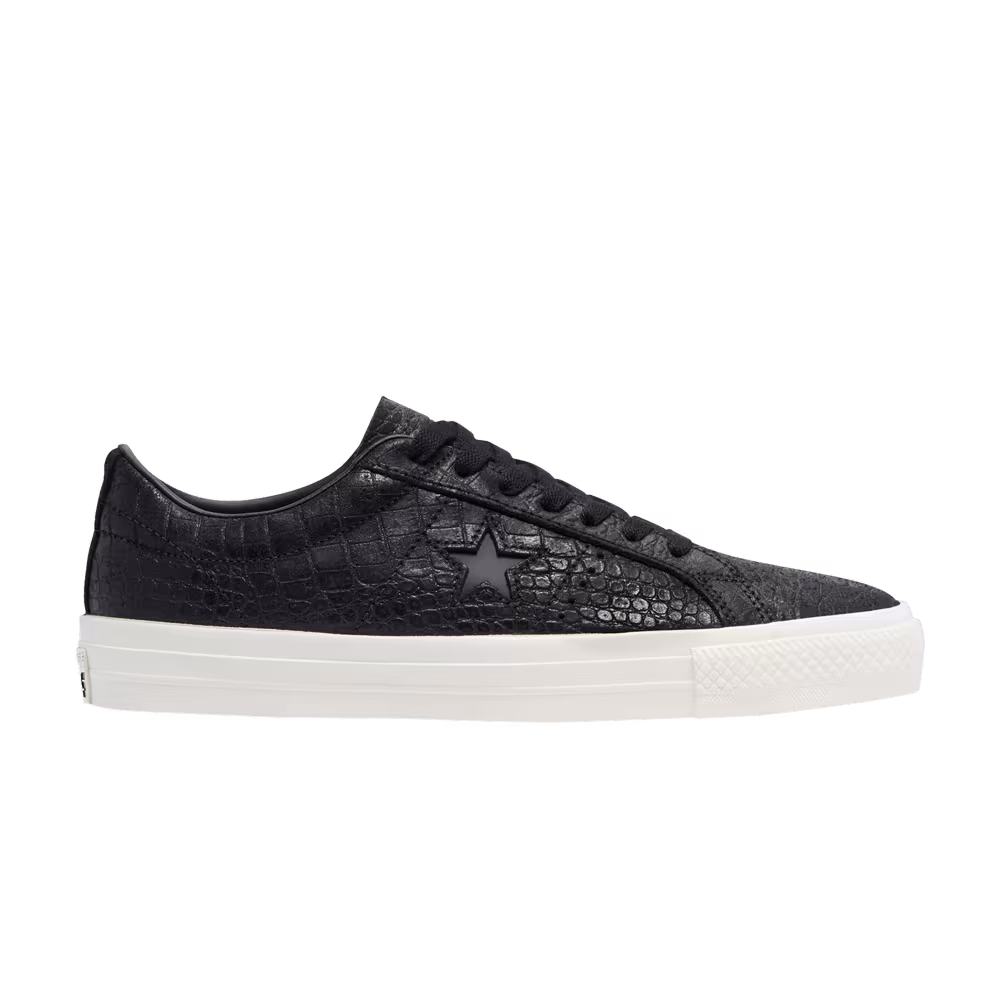 Converse One Star Pro Low Croc Emboss - Black
