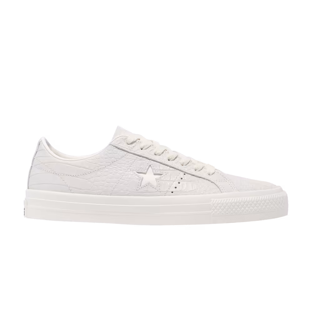 Converse One Star Pro Low Croc Emboss - Egret