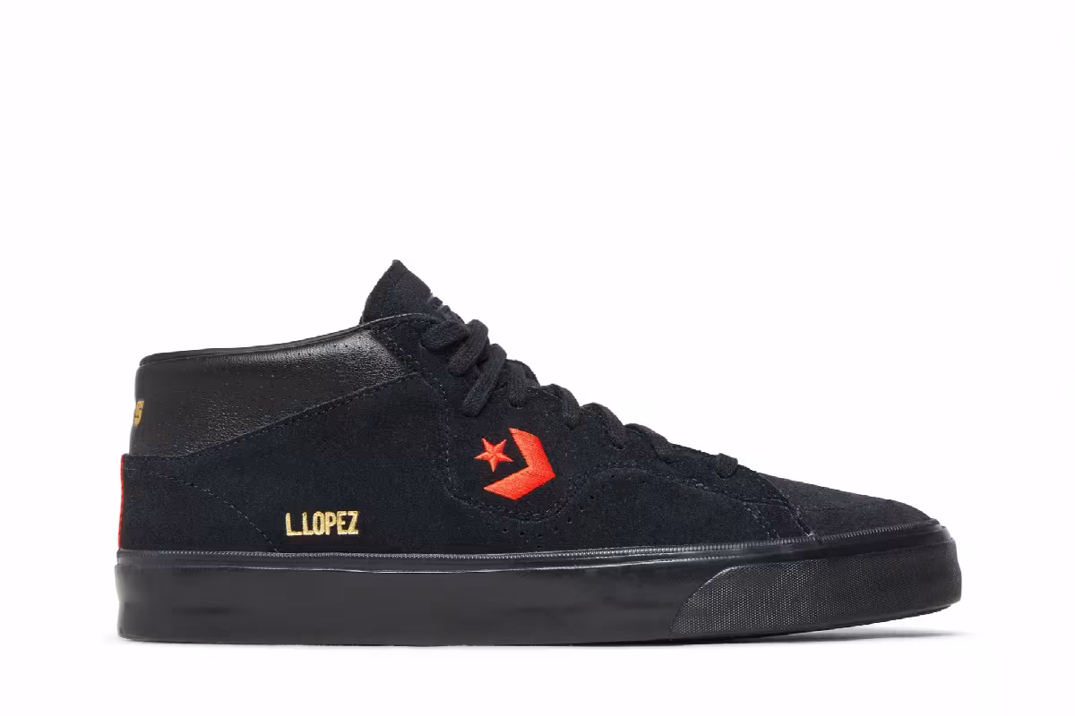 Converse Louie Lopez Pro Mid Mi Gente Capsule - Black Poppy Glow, view 2
