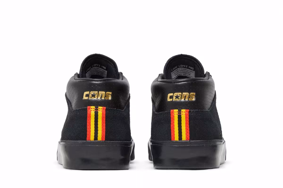 Converse Louie Lopez Pro Mid Mi Gente Capsule - Black Poppy Glow, view 7