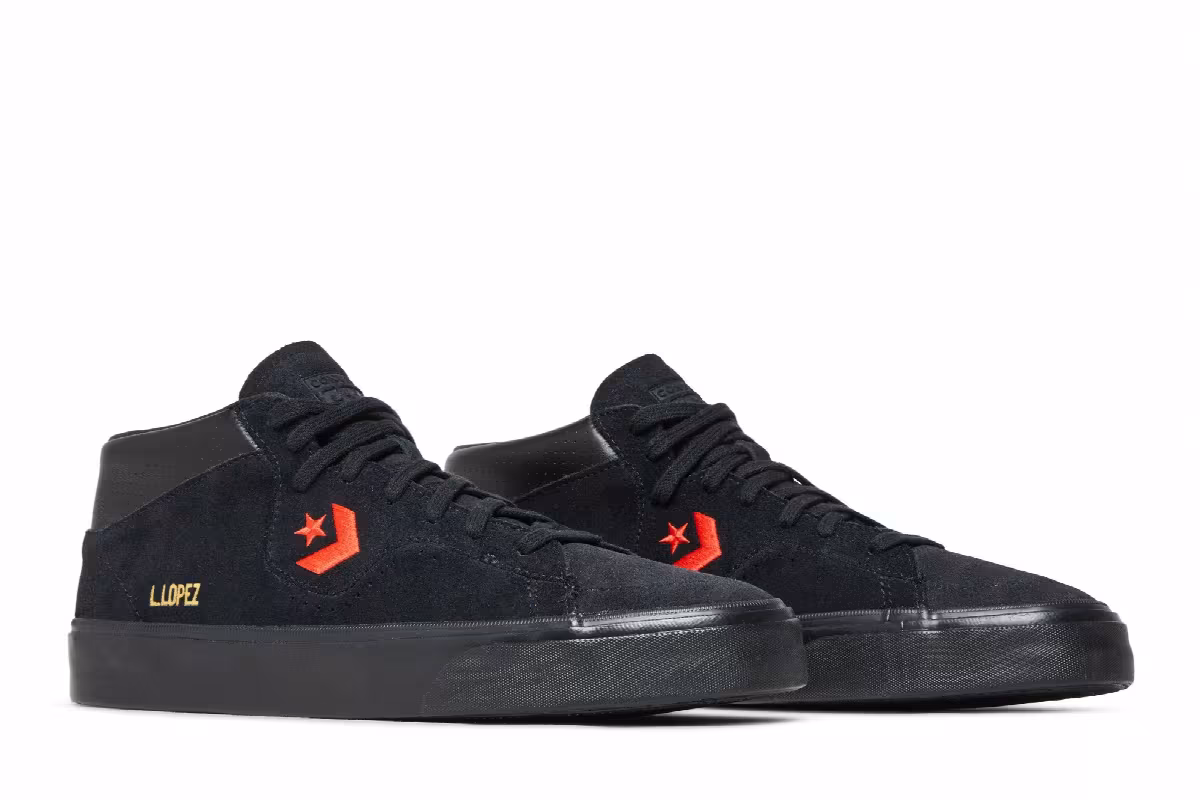 Converse Louie Lopez Pro Mid Mi Gente Capsule - Black Poppy Glow, view 9