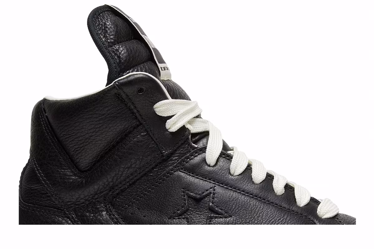 Rick Owens x Converse DRKSHDW TURBOWPN Mid Black Cloud Cream, view 3