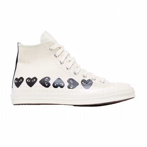 Comme des Garçons PLAY x Converse Chuck 70 High 'Multi Heart - Milk Black'