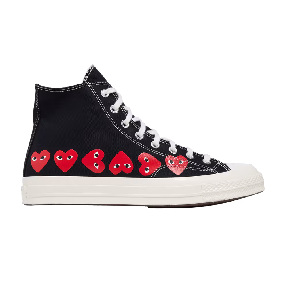 Comme des Garçons PLAY x Converse Chuck 70 High Multi Heart - Black