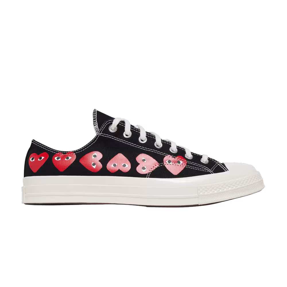 Comme des Garçons PLAY x Converse Chuck 70 Low Multi Heart - Black