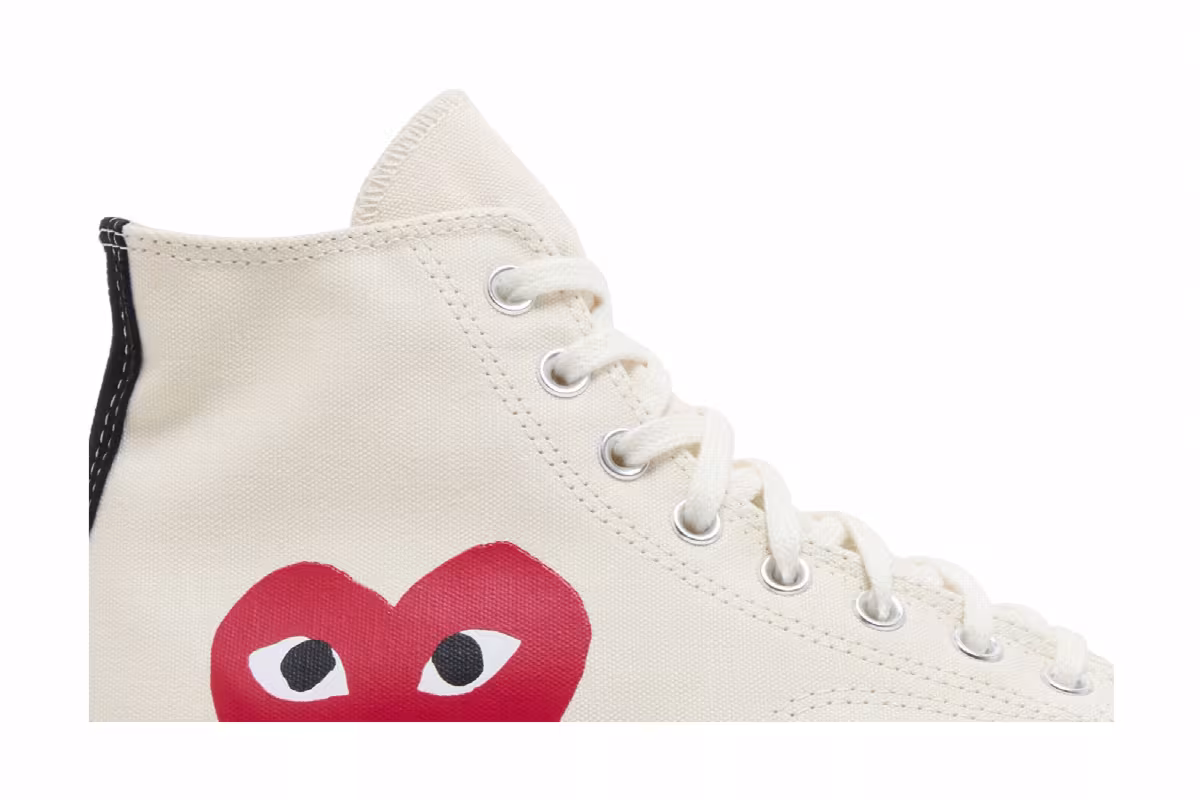 Men's Comme des Garçons Play x Converse Chuck 70 High Milk 2023, view 3