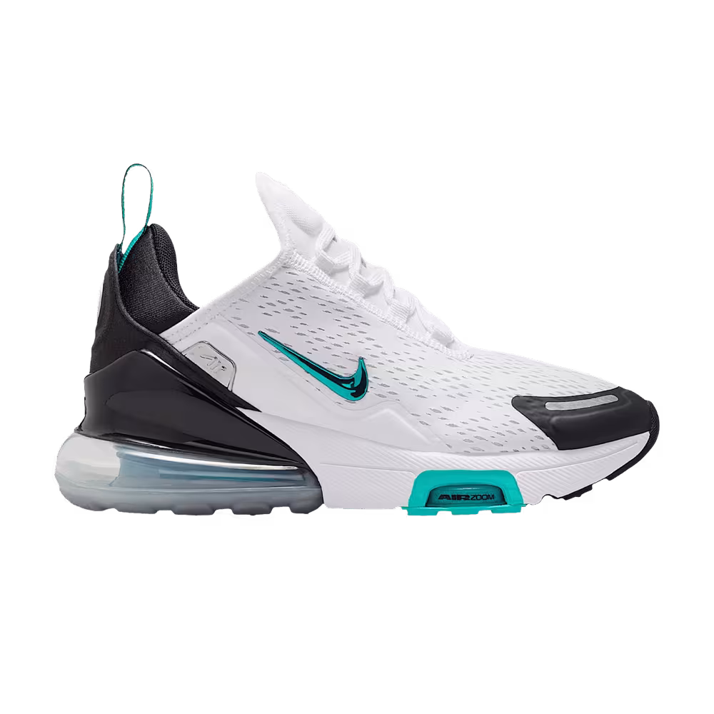 Nike Air Max 270 Premium GS White Black Metallic Silver