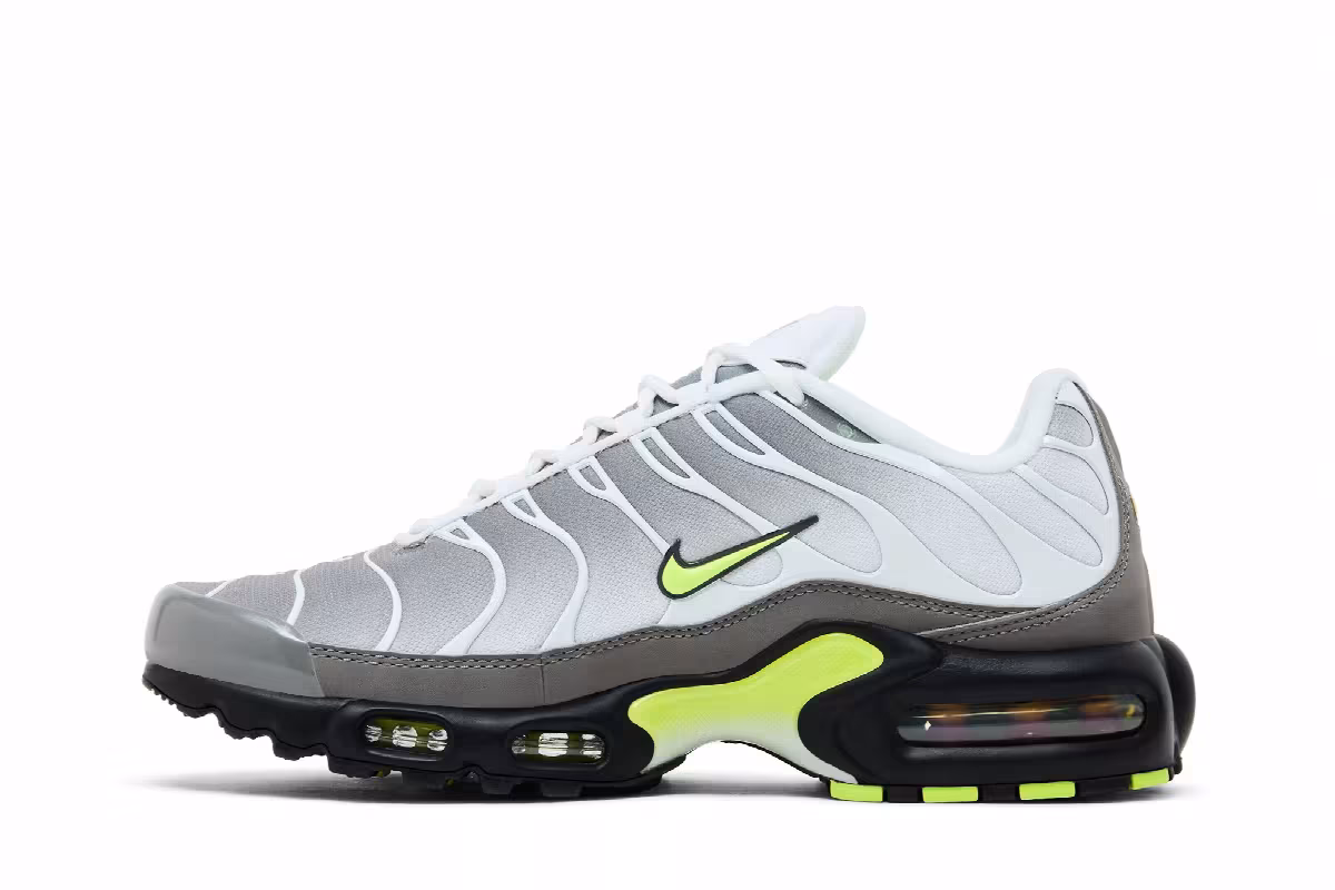 Nike Air Max Plus White Pearl Grey Neon, view 4