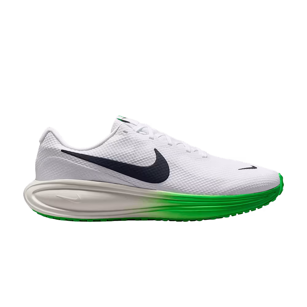 Nike Revolution 8 Road (Wide) White Green Spark Summit White Midnight Navy