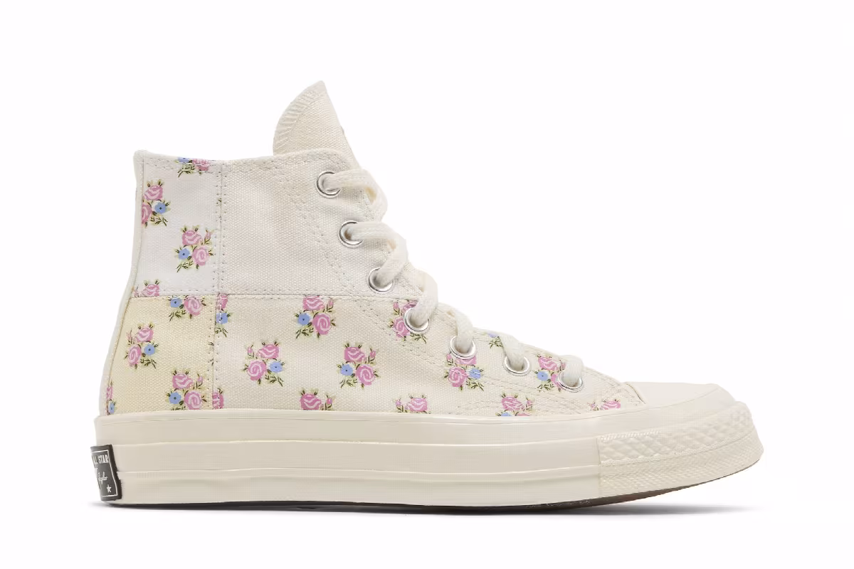 Converse Women's Chuck 70 High Patchwork Floral, view 2