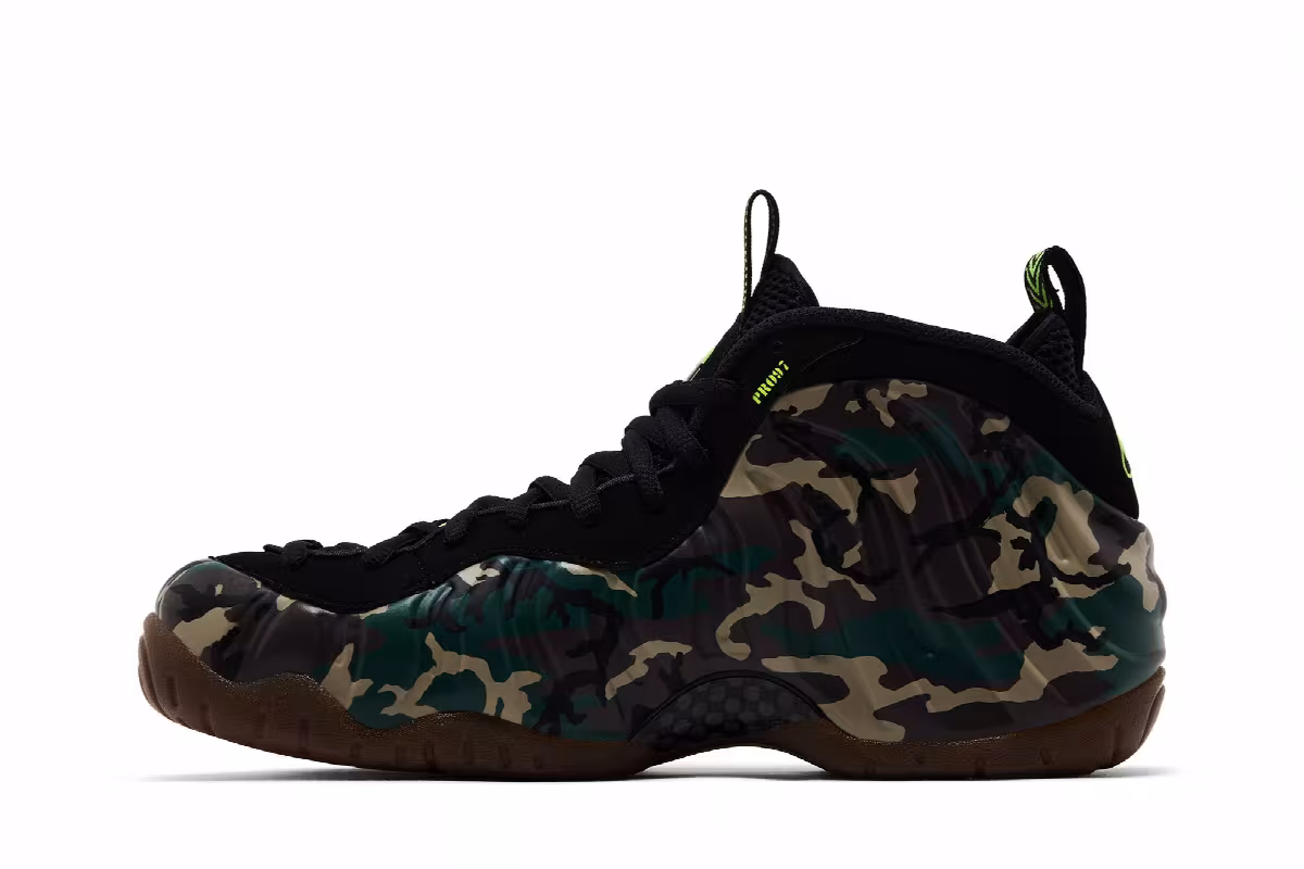 Nike Air Foamposite Pro Green Camo 2026, view 4