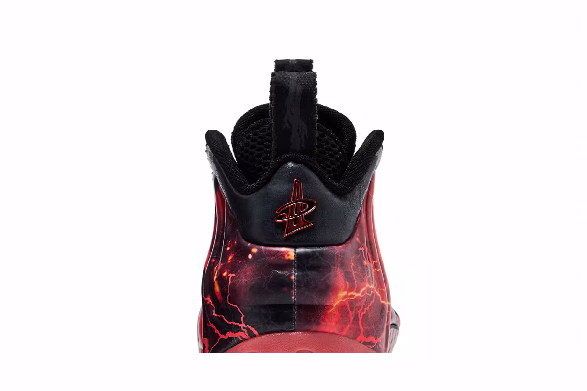 Stranger Things x Nike Air Foamposite One Premium QS Black Bright Crimson, view 8