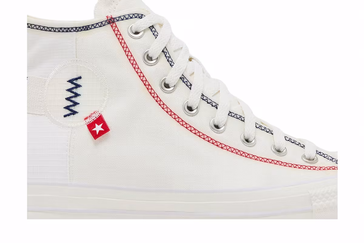 Converse Chuck Taylor All Star High Logo Tag - Vintage White, view 3