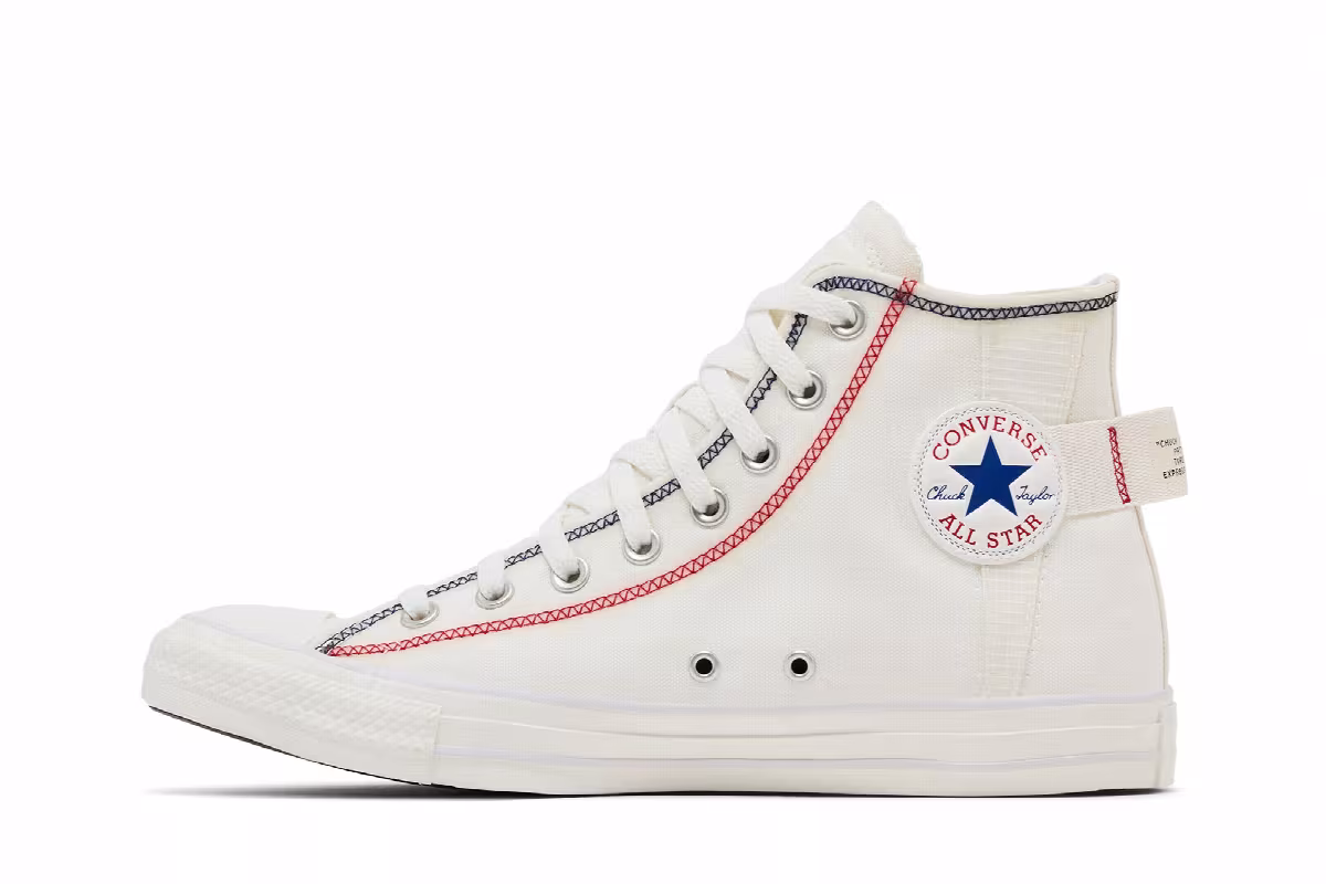 Converse Chuck Taylor All Star High Logo Tag - Vintage White, view 4