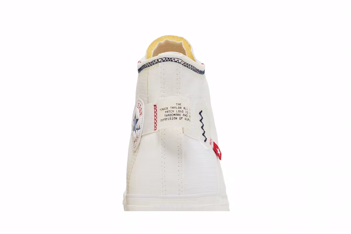 Converse Chuck Taylor All Star High Logo Tag - Vintage White, view 8