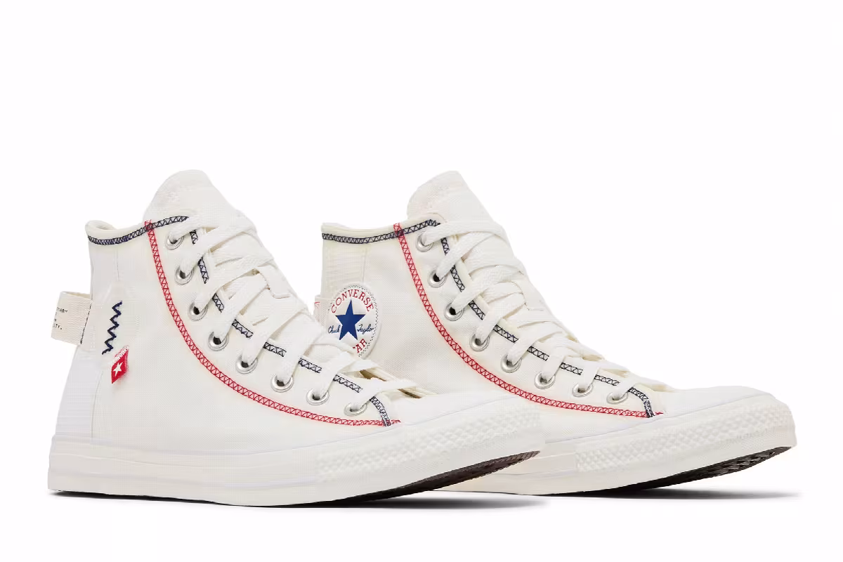 Converse Chuck Taylor All Star High Logo Tag - Vintage White, view 9