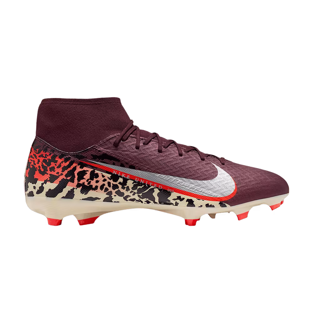 Nike United Mercurial Superfly 10 Academy MG High Burgundy Crush University Red Fossil Metallic Silver