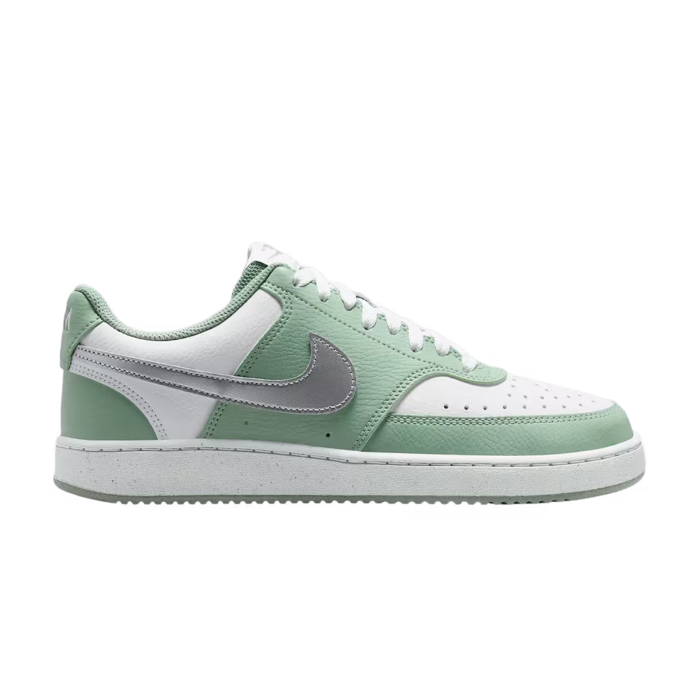 Nike Women's Court Vision Low Next Nature Steam White Metallic Silver