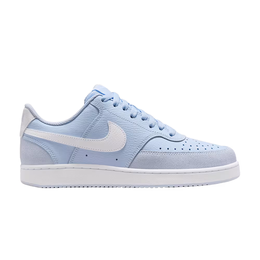 Nike Women's Court Vision Low Suede Hydrogen Blue White