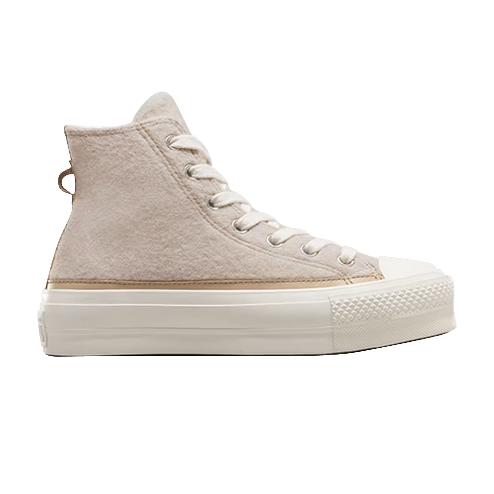 Converse Women's Chuck Taylor All Star Lift Platform High Faux Mohair - Egret