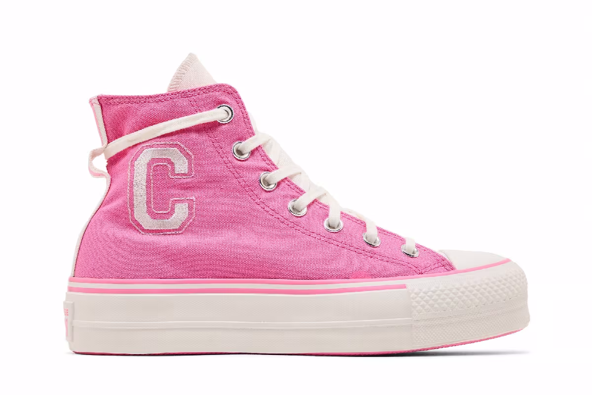 Converse Women's Chuck Taylor All Star Lift Platform Varsity High Oops Pink, view 2