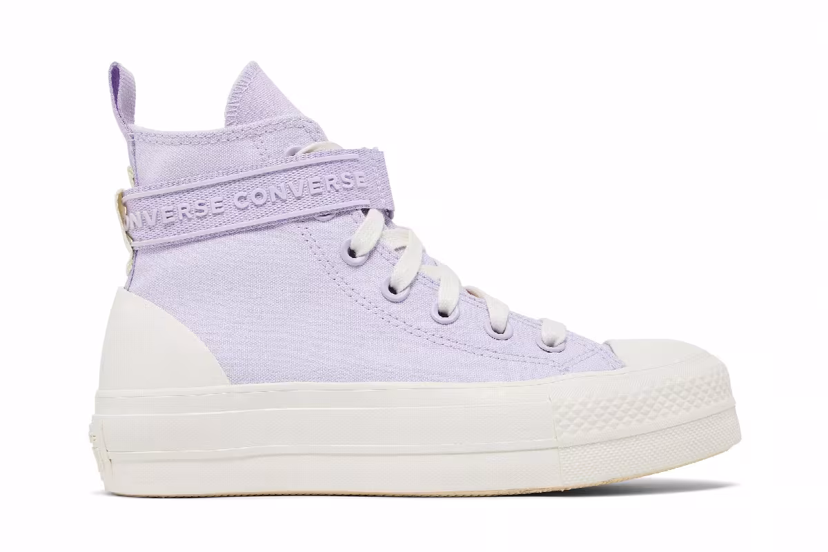 Converse Women's Chuck Taylor All Star Lift Platform Utility Strap High Vapor Violet, view 2